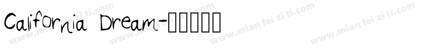California Dream字体转换